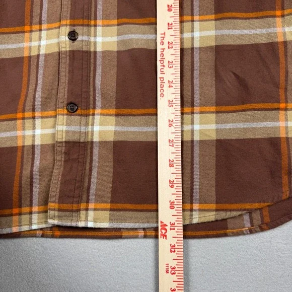 Carhartt Rugged Flex Plaid Flannel Shirt Mens 2XL Brown Orange TW5945-M Relaxed - Picture 8 of 9